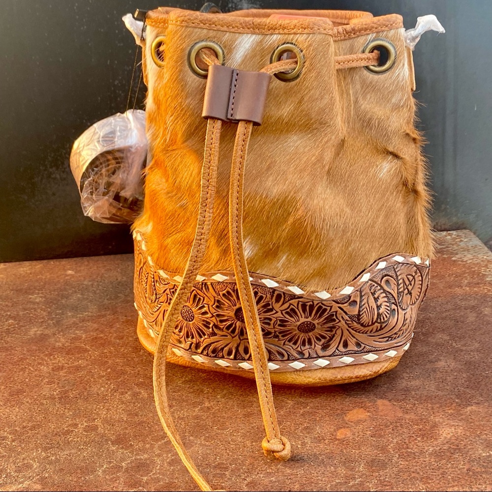 Cowhide Bucket Purse
